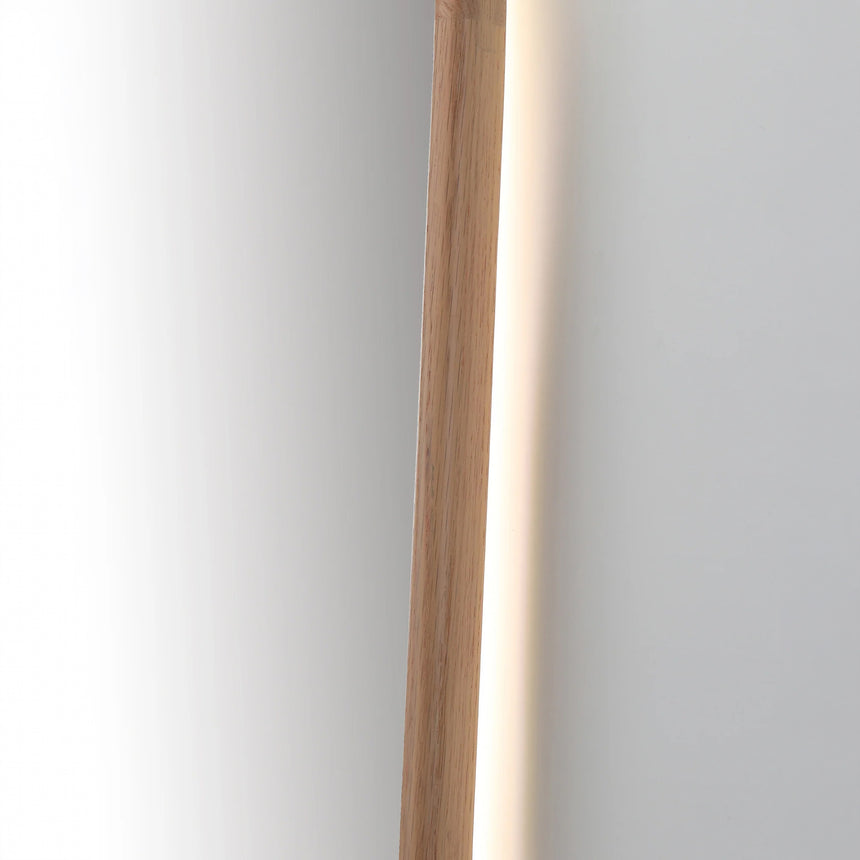 Wood Framed LED Backlit Mirror in walnut finish