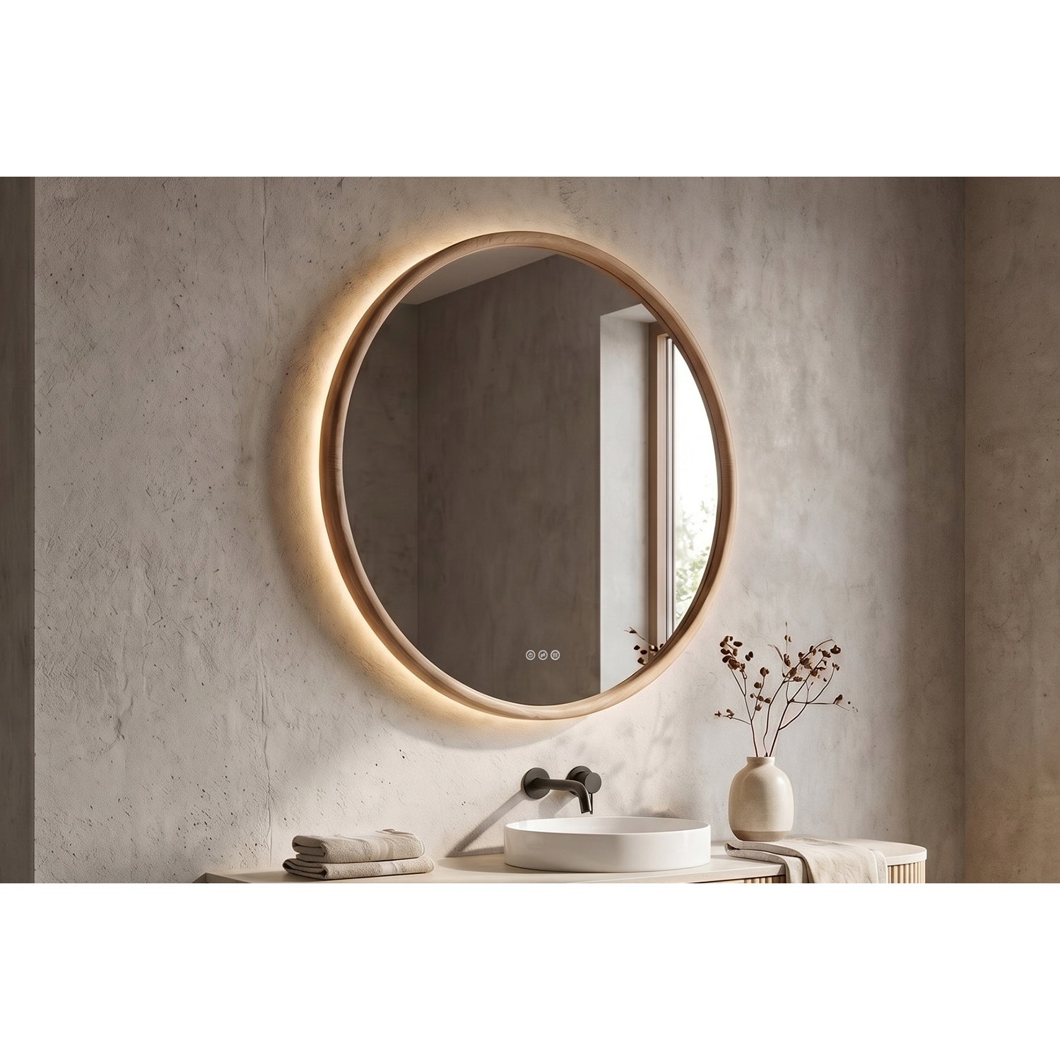 Bathroom Mirrors with Lights | LED Vanity Mirrors, Dimmable & Anti Fog ...