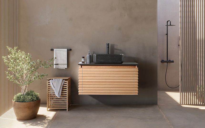 60 inch Orizzon Floating Vanity Chestnut