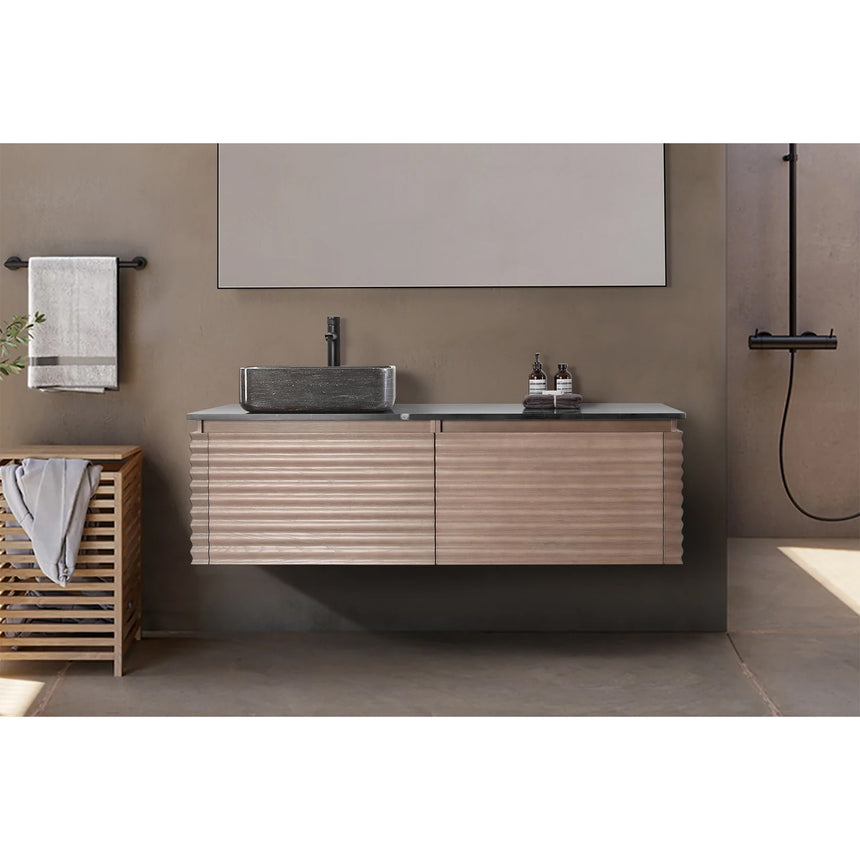 60 inch Orizzon Floating Vanity Chestnut