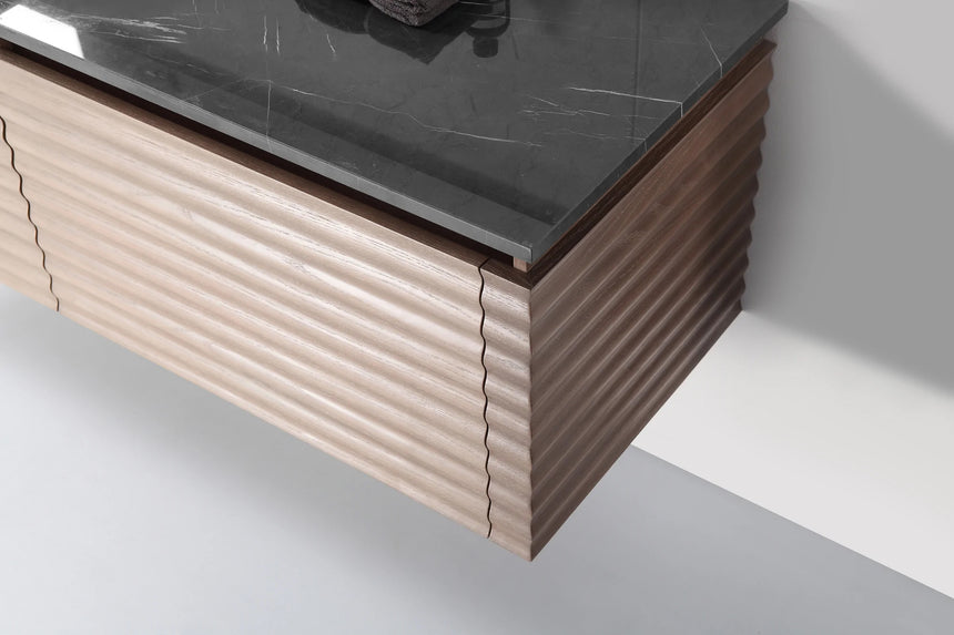 60 inch Orizzon Floating Vanity Chestnut