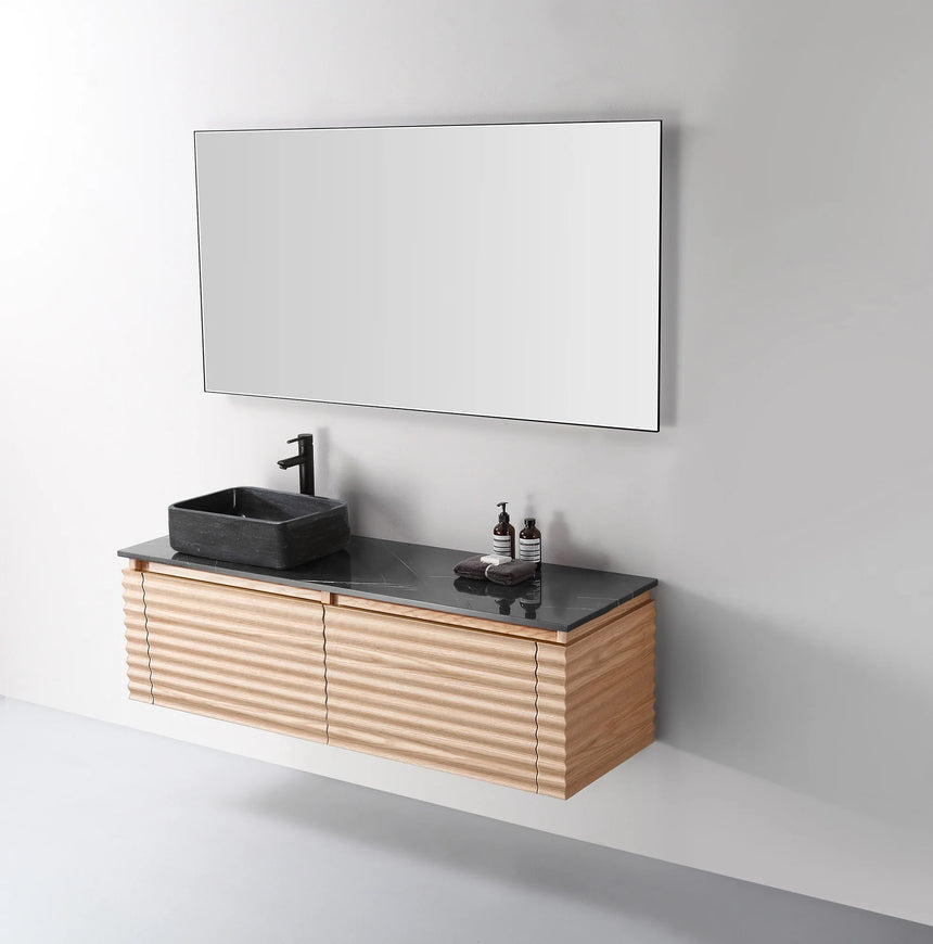 60 inch Orizzon Floating Vanity Chestnut