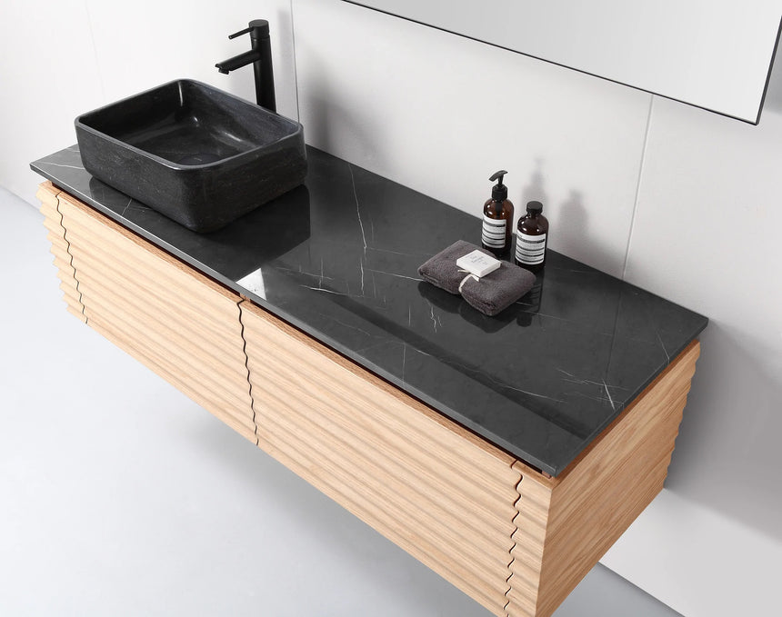 60 inch Orizzon Floating Vanity Chestnut