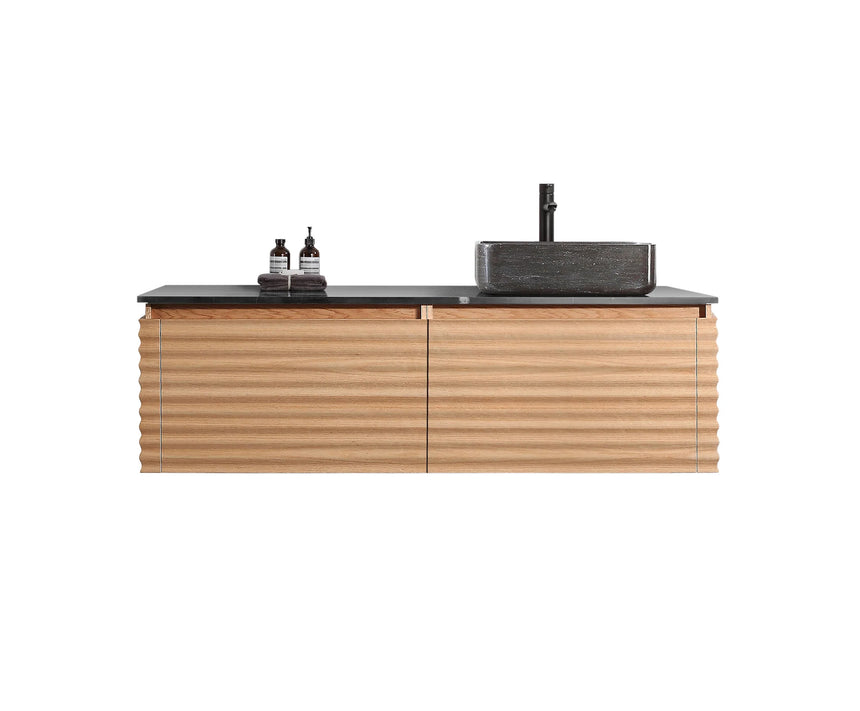 60 inch Orizzon Floating Vanity Chestnut