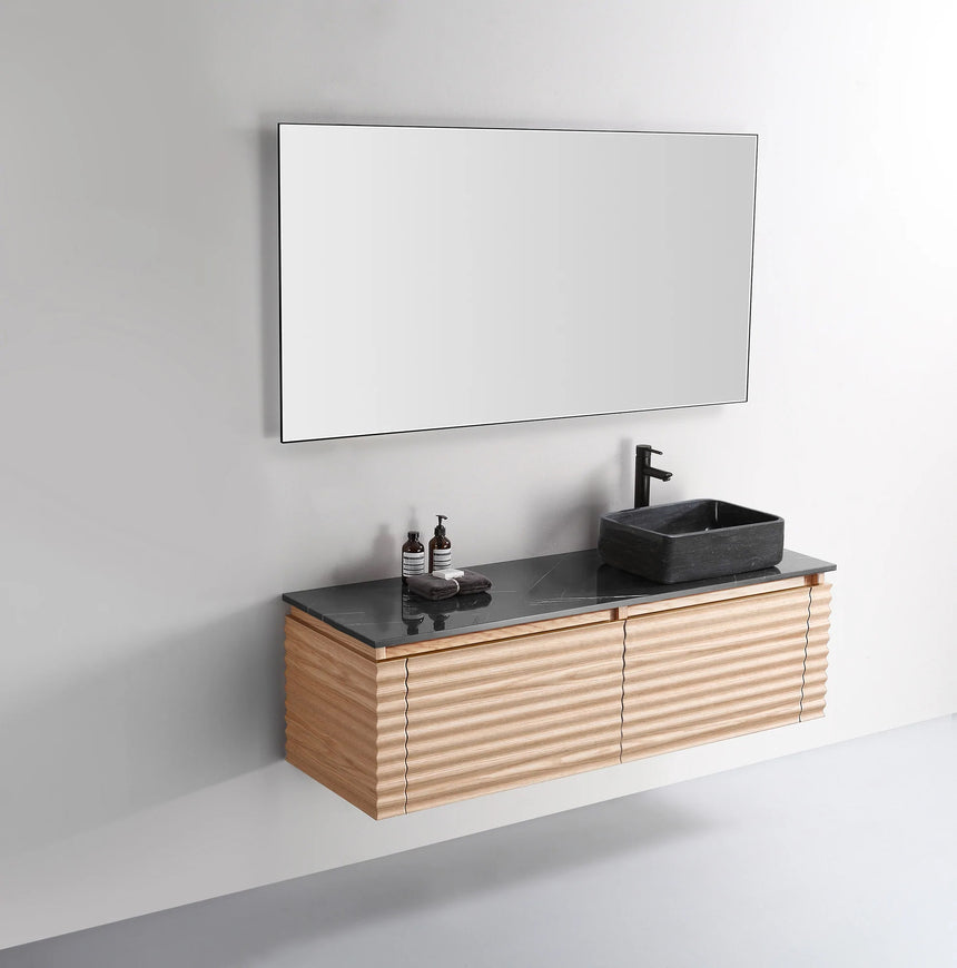 60 inch Orizzon Floating Vanity Chestnut