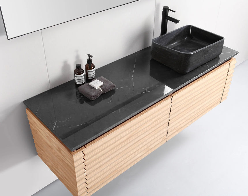 60 inch Orizzon Floating Vanity Chestnut