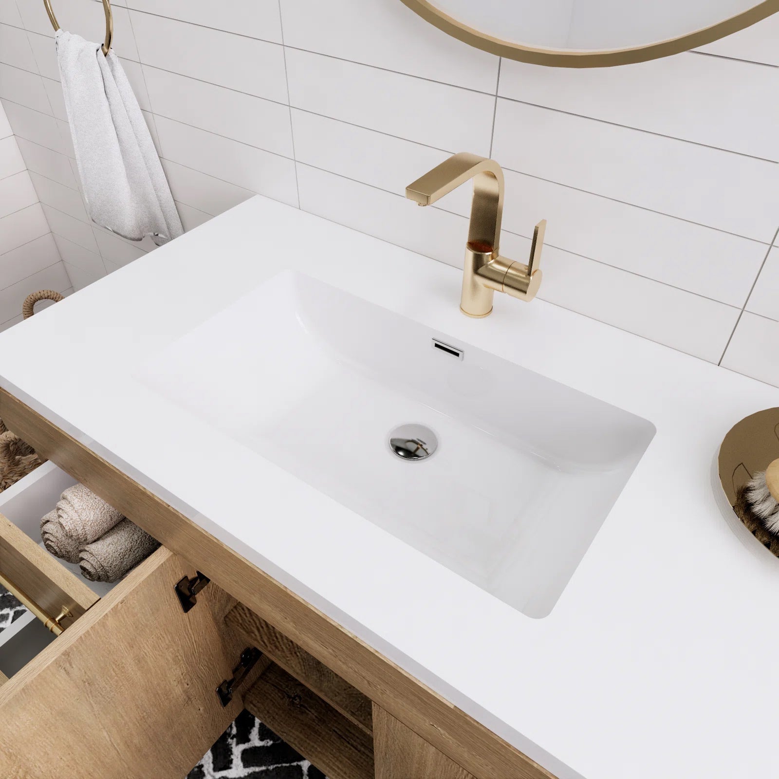 Belgian Floating Vanity (24"-84") – O&N Floating Vanity