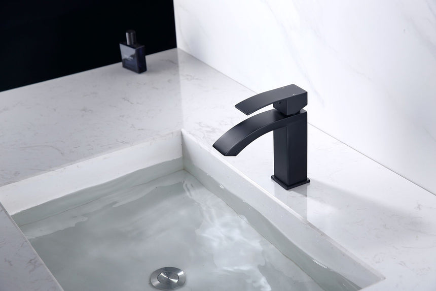 O&N Angular Rounded Single Lever Faucet (Black/Chrome/Brushed Nickel)