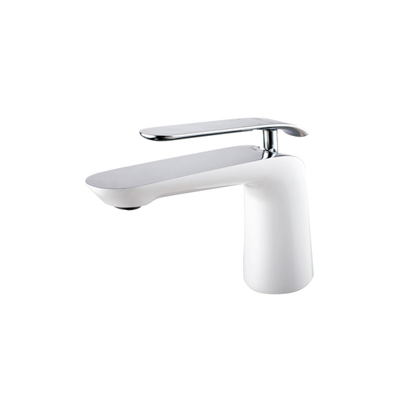 Blossom Single Handle Lavatory Faucet (Chrome/White) – O&N